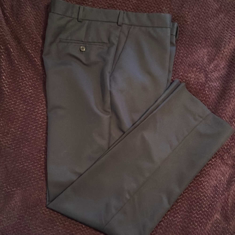 Docker trousers for golf or semi formal occasions. Blue with a bit of shine